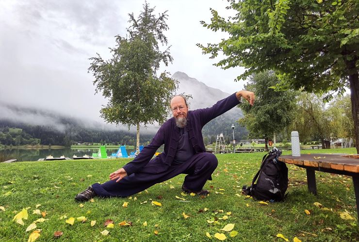 Morning QiGong in the city park - Kufstein