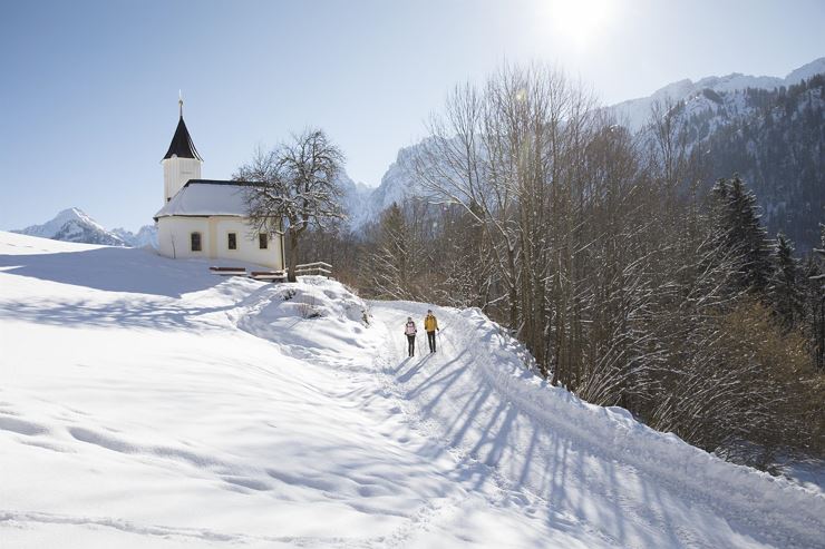 Traumhafte Winterwanderung ins Kaisertal